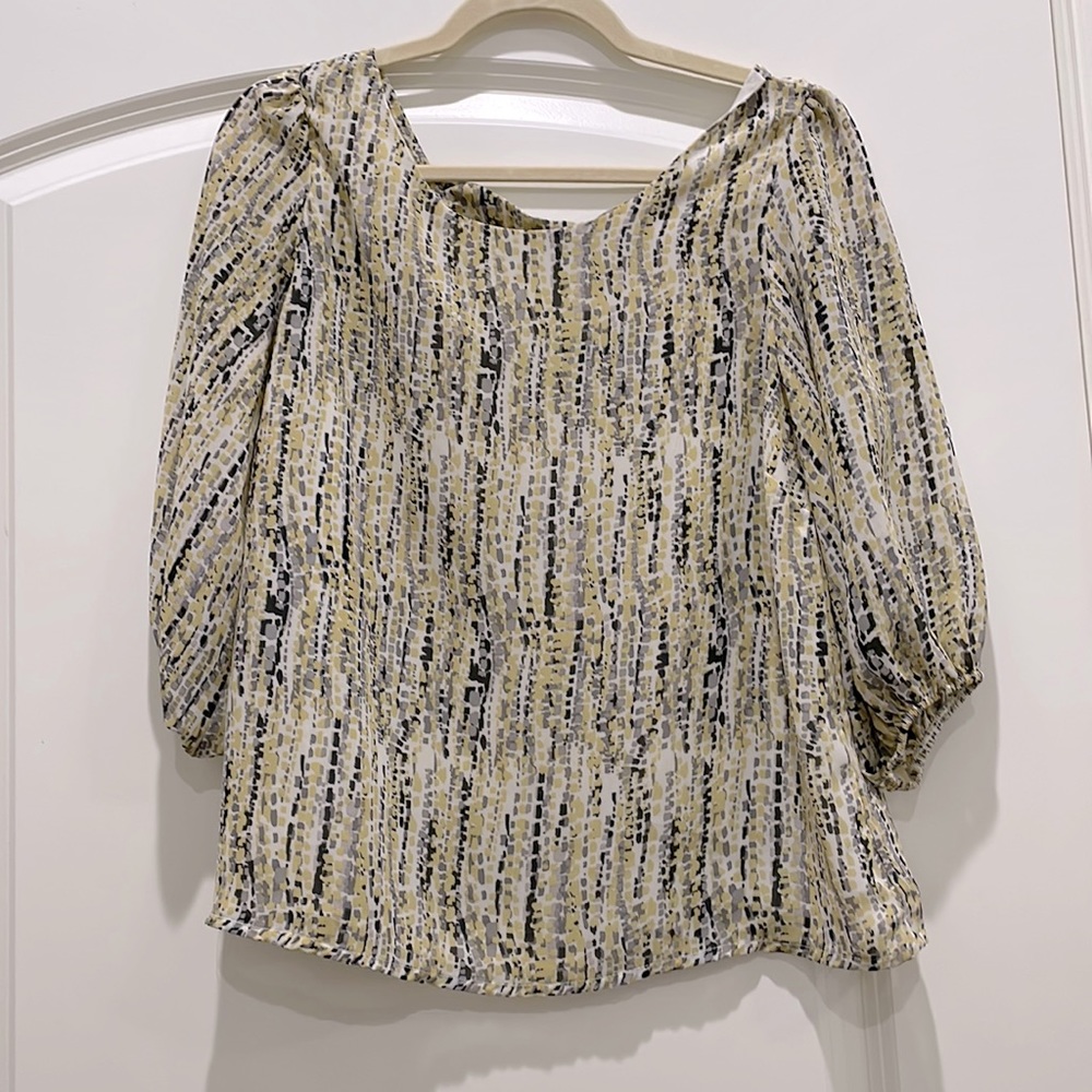 Yellow printed blouse